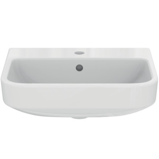 Picture of IDEAL STANDARD i.life S washbasin 500x370mm, with 1 tap hole, with overflow hole (round) _ White (Alpine) with Ideal Plus #T4585MA - White (Alpine) with Ideal Plus