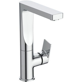 IDEAL STANDARD Edge basin mixer without pop-up waste, high spout, projection 140mm #A7111AA - chrome resmi