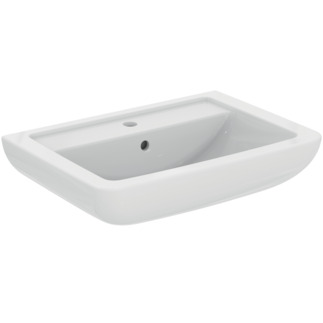 IDEAL STANDARD Eurovit washbasin 650x460mm, with 1 tap hole, with overflow hole (round) #V302801 - White (Alpine) resmi