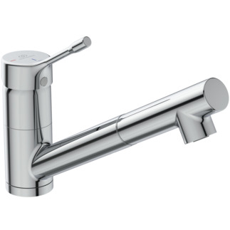 Зображення з  IDEAL STANDARD Ceralook BlueStart kitchen mixer tap with 1-function spray, 220 mm projection #BC294AA - chrome