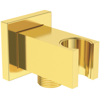 Зображення з  IDEAL STANDARD Idealrain square shower handset elbow bracket, brushed gold #BC771A2 - Brushed Gold