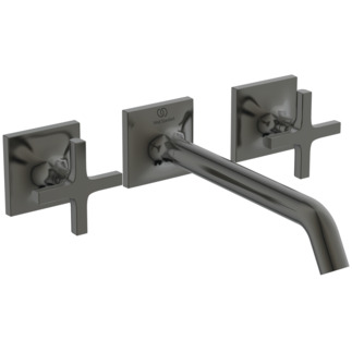 Зображення з  IDEAL STANDARD Joy Neo dual control wall mounted basin mixer with cross handles, magnetic grey #BD153A5 - Magnetic Grey
