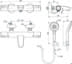 Bild von IDEAL STANDARD Ceratherm T50 Badethermostat Aufputz, Ausladung 161mm #A7696AA - Chrom