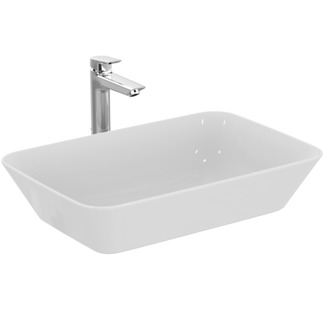IDEAL STANDARD Connect Air bowl 600x400mm, without tap hole, without overflow #E0348MA - White (Alpine) with Ideal Plus resmi