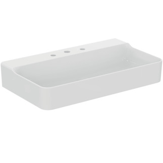 IDEAL STANDARD Conca washbasin 800x450mm, polished, with 3 tap holes, without overflow _ White (Alpine) with Ideal Plus #T3830MA - White (Alpine) with Ideal Plus resmi