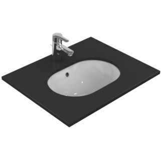Зображення з  IDEAL STANDARD Connect undermount washbasin 480x350mm, without tap hole, with overflow hole (round) #E504601 - White (Alpine)
