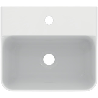 Bild von IDEAL STANDARD Conca Handwaschbecken 400x350mm, geschliffen, mit 1 Hahnloch, ohne Überlauf #T3878MA - Weiß (Alpin) mit Ideal Plus