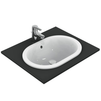 Зображення з  IDEAL STANDARD Connect built-in washbasin 550x380mm, without tap hole, with overflow hole (round) #E504701 - White (Alpine)