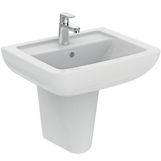 Зображення з  IDEAL STANDARD Eurovit washbasin 550x440mm, with 1 tap hole, with overflow hole (round) #K284701 - White (Alpine)