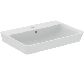 IDEAL STANDARD Connect Air washbasin 650x460mm, with 1 tap hole, with overflow hole (round) #E0741MA - White (Alpine) with Ideal Plus resmi