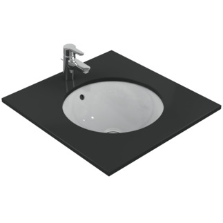 Зображення з  IDEAL STANDARD Connect undermount washbasin 480x480mm, without tap hole, with overflow hole (round) #E505401 - White (Alpine)