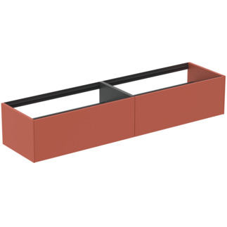 Picture of IDEAL STANDARD Conca 200cm wall hung washbasin unit with 2 drawers, no worktop, matt sunset #T3987Y3 - Matt Sunset