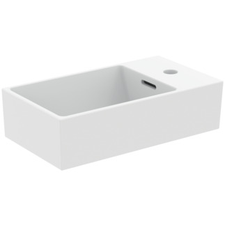 Picture of IDEAL STANDARD Extra wash-hand basin 450x250mm, with 1 tap hole, with overflow hole (slotted) #T3734V1 - Silk white