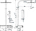 Picture of IDEAL STANDARD Ceratherm S200 dual exposed thermostatic shelf shower mixer pack with idealrain 300x200mm rectangular rainshower, idealrain stick handspray and 1.6m hose #A7332AA - Chrome
