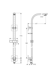 IDEAL STANDARD Archimodule Duschsystem Aufputz #A1531AA - Chrom