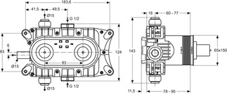 IDEAL STANDARD Unterputz-Bausatz 1 #A1500NU - Neutral