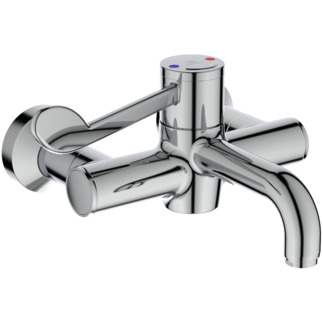 Picture of IDEAL STANDARD Ceraplus Safe SQ Wall-mounted washbasin thermostat, 240mm projection #A6690AA - Chrome