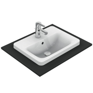 Зображення з  IDEAL STANDARD Connect built-in washbasin 500x390mm, with 1 tap hole, with overflow hole (round) #E504301 - White (Alpine)