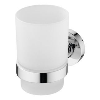 Picture of IDEAL STANDARD IOM tumbler and holder - frosted glass/chrome #A9120AA - Chrome