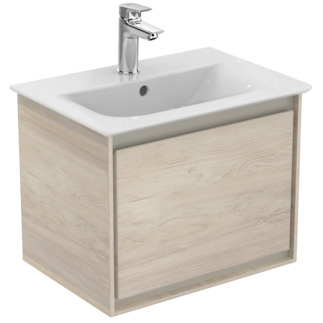 Picture of IDEAL STANDARD Connect Air 500mm wall mounted Vanity Unit 1 drawer Wood Light Brown + Matt Light Brown #E0817UK - Main outer finish is Wood Light Brown, Internal finish is Matt Light Brown