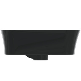 IDEAL STANDARD Ipalyss Schale 550x380mm, mit 1 Hahnloch, mit Überlaufloch (geschlitzt) #E2077V2 - Schwarz glänzend