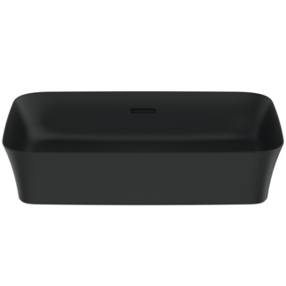 IDEAL STANDARD Ipalyss 55cm rectangular vessel washbasin with overflow, black matt #E2078V3 - Black Matt resmi