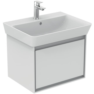 Obrázek IDEAL STANDARD Connect Air toaletní skříňka 530x409 mm, s 1 výsuvnou zásuvkou Soft-Close #E0846B2 - bílá lesklá / bílá matná