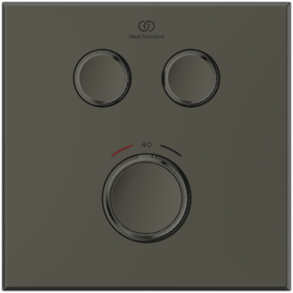 εικόνα του IDEAL STANDARD Ceratherm Navigo built-in thermostatic 2 outlet square shower mixer, magnetic grey #A7302A5 - Magnetic Grey