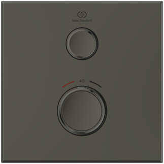 εικόνα του IDEAL STANDARD Ceratherm Navigo built-in thermostatic 1 outlet square shower mixer, magnetic grey #A7301A5 - Magnetic Grey