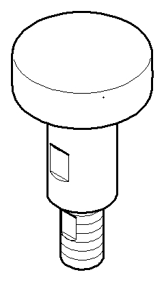 Зображення з  DORNBRACHT Pull rod for diverter with button Ø 26 x 47,3 mm - Chrome #90310913900-00