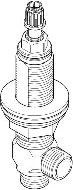 εικόνα του DORNBRACHT Deck valve clockwise closing extended, 7mm 1/2" - #9017110403390