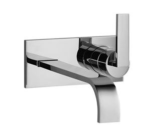Picture of DORNBRACHT MEM Wall-mounted single-lever basin mixer without pop-up waste - Chrome #36822785-00