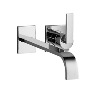 Picture of DORNBRACHT MEM Wall-mounted single-lever basin mixer without pop-up waste - Chrome #36816785-00