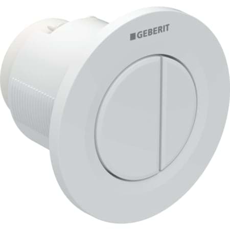 Picture of GEBERIT Type 01 remote flush actuation, pneumatic, for dual flush, concealed actuator white #116.042.11.1