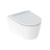 Bild von GEBERIT ONE Set Wand-WC Tiefspüler, geschlossene Form, TurboFlush, mit WC-Sitz #500.202.JT.1 - WC-Keramik: weiß matt Designabdeckung: hochglanz-verchromt