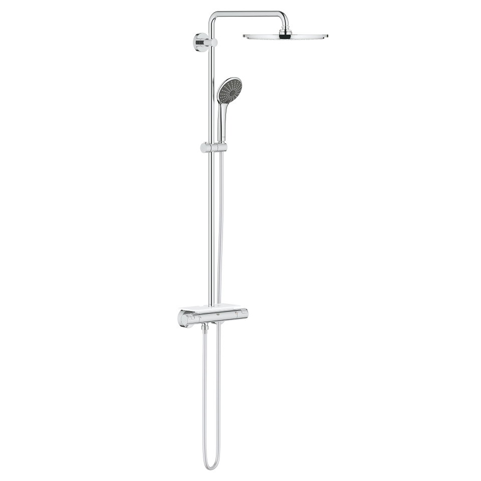 Picture of GROHE Vitalio Joy System 310 Shower system with thermostatic mixer for wall mounting Chrome #26401000