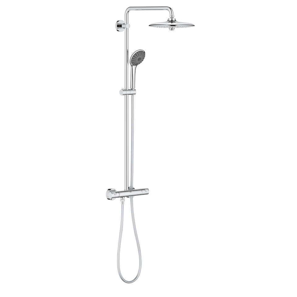 Picture of GROHE Vitalio Joy System 260 shower system with thermostatic mixer for wall mounting #27298002 - chrome