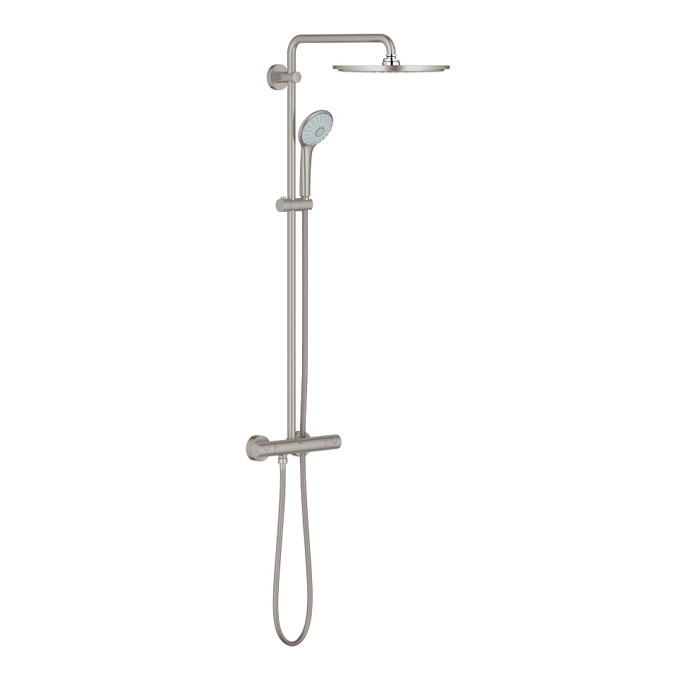 Picture of GROHE Euphoria System 310 Shower system with thermostatic mixer for wall mounting supersteel #26075DC0
