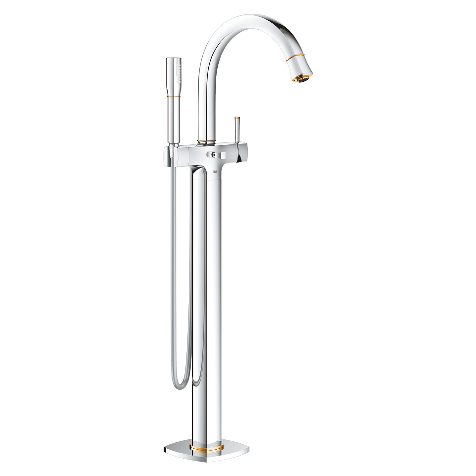 Picture of GROHE Grandera Single-lever bath mixer 1/2″, floor mounted chrome/gold #23318IG0