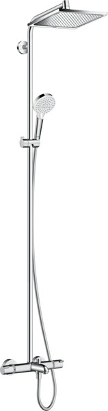 Bild von HANSGROHE Crometta E Showerpipe 240 1jet mit Wannenthermostat #27298000 - Chrom