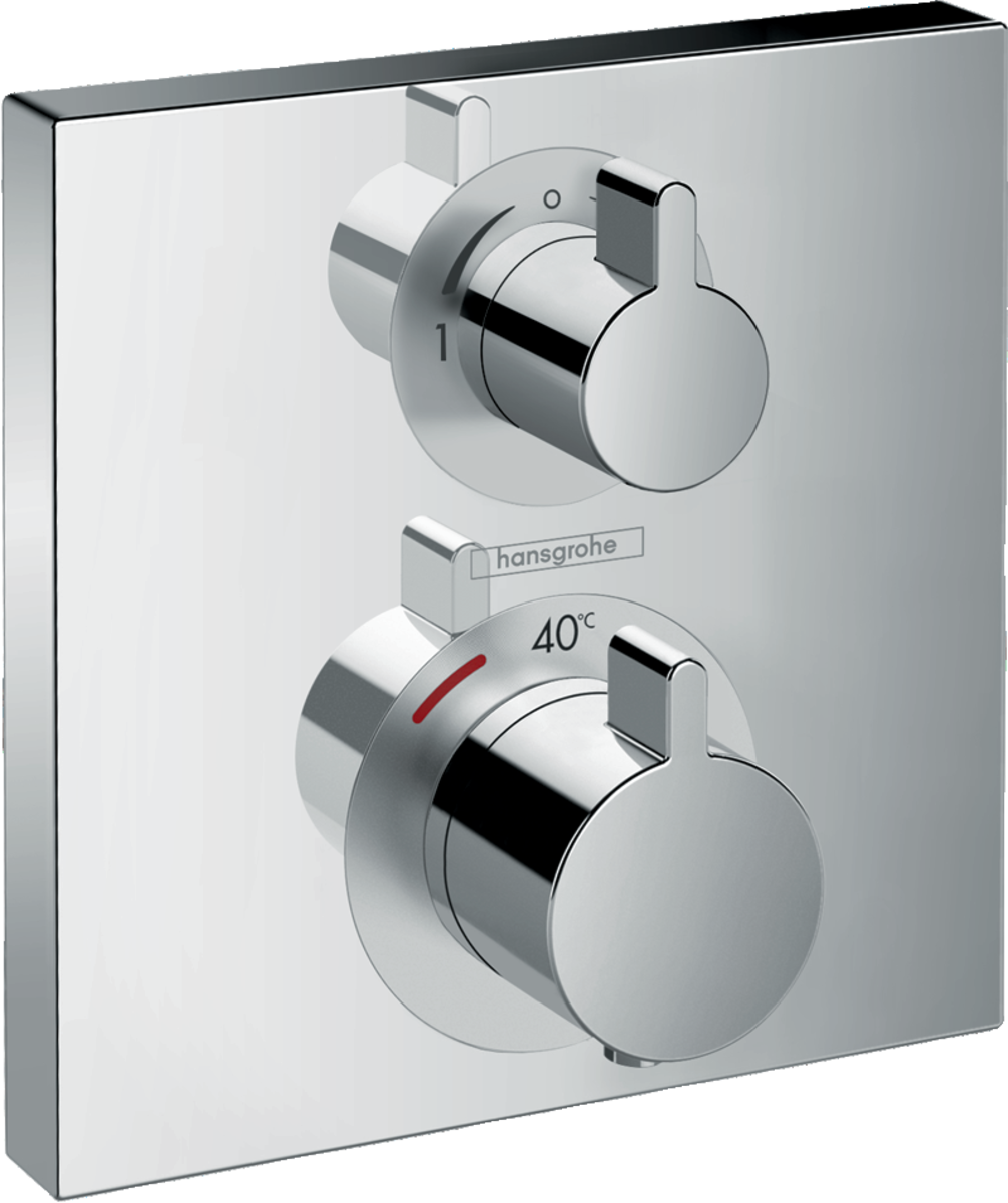 εικόνα του HANSGROHE Ecostat Square Thermostat for concealed installation for 2 functions #15714000 - Chrome