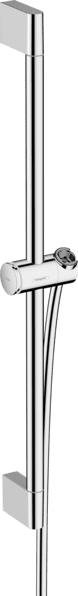 Bild von HANSGROHE Unica Brausestange Pulsify S 65 cm mit Push Handbrausehalter und Isiflex Brauseschlauch 160 cm #24400000 - Chrom