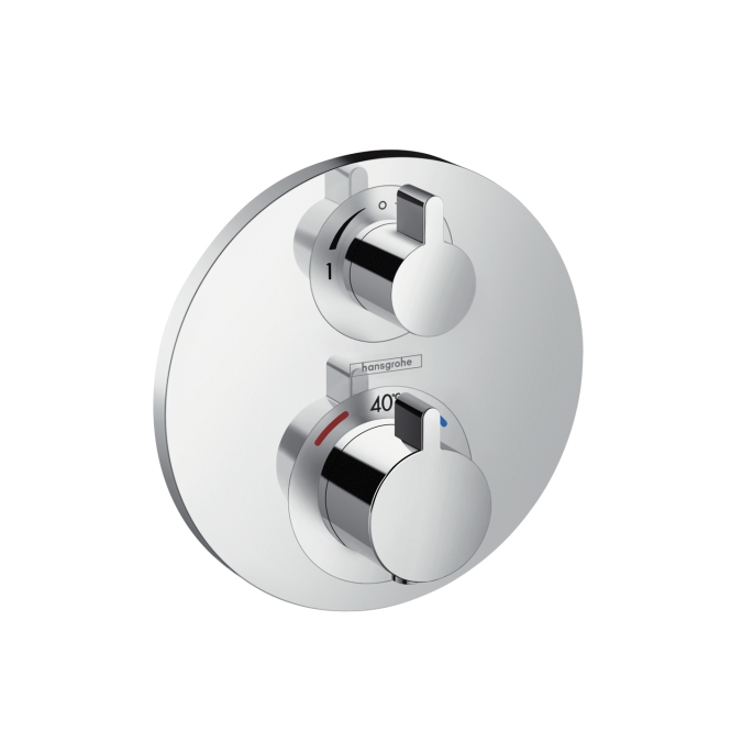 Picture of HANSGROHE Ecostat S Thermostat for concealed installation for 2 functions #15758000 - Chrome