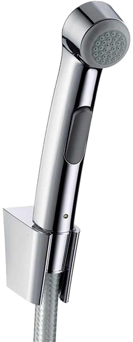 Зображення з  HANSGROHE Bidette hand shower 1jet with shower holder and pressure shower hose 125 cm Chrome 32129000