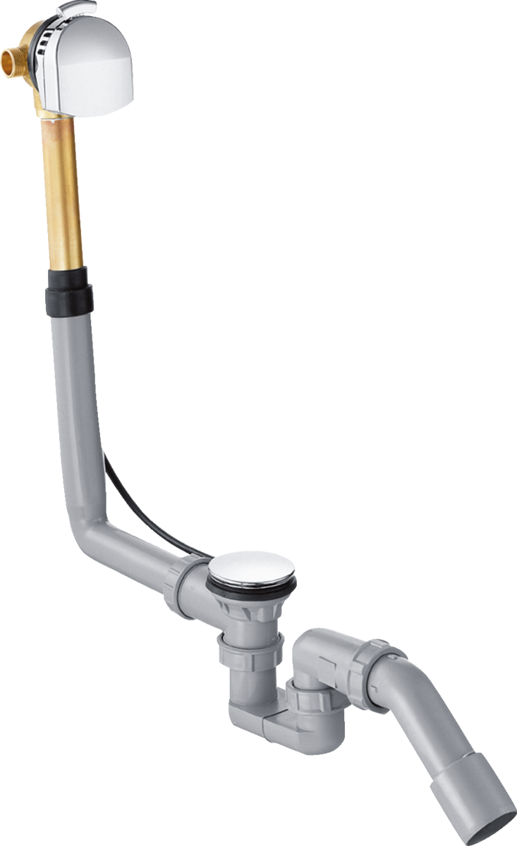 Picture of HANSGROHE Exafill Complete set bath filler, waste and overflow set for standard bath tubs #58123000 - Chrome