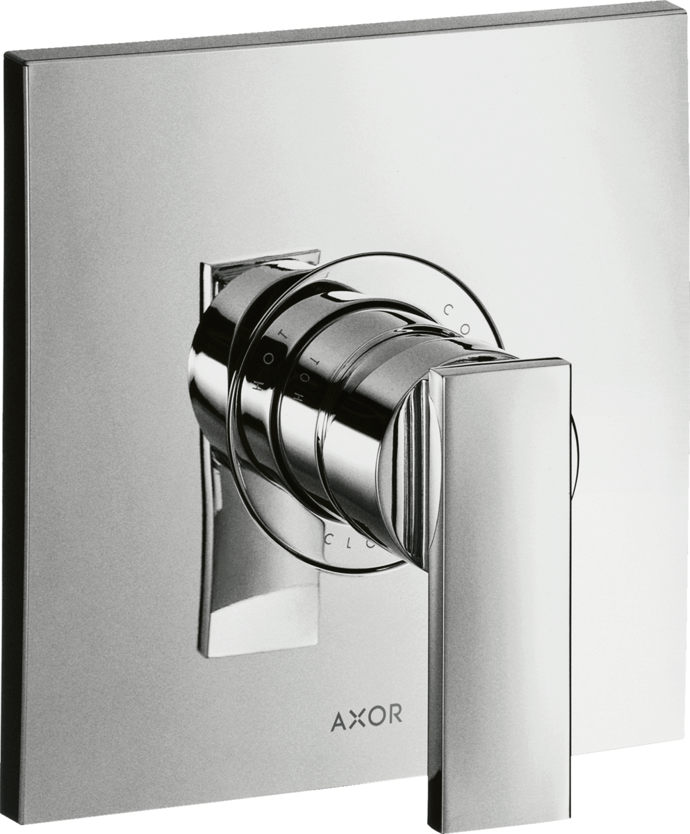 HANSGROHE AXOR Citterio Tek kollu duş bataryası ankastre, çubuk volan ile #39655000 - Krom resmi