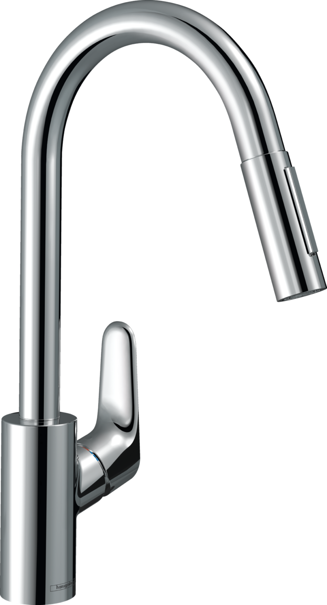 Зображення з  HANSGROHE Focus M41 Single lever kitchen mixer 240, pull-out spray, 2jet #31815000 - Chrome