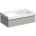 Bild von GEBERIT Xeno² Unterschrank für Waschtisch mit Ablagefläche, mit einer Schublade #500.514.43.1 - sculturagrau / Melamin Holzstruktur