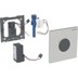 Bild von GEBERIT Urinalsteuerung mit elektronischer Spülauslösung, Netzbetrieb, Typ 10 Abdeckplatte #116.025.KN.1 - Platte: mattverchromt Designring: hochglanz-verchromt