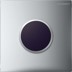Bild von GEBERIT Urinalsteuerung mit elektronischer Spülauslösung, Netzbetrieb, Typ 10 Abdeckplatte #116.025.16.1 - Platte: schwarz matt, easy-to-clean-beschichtet Designring: schwarz